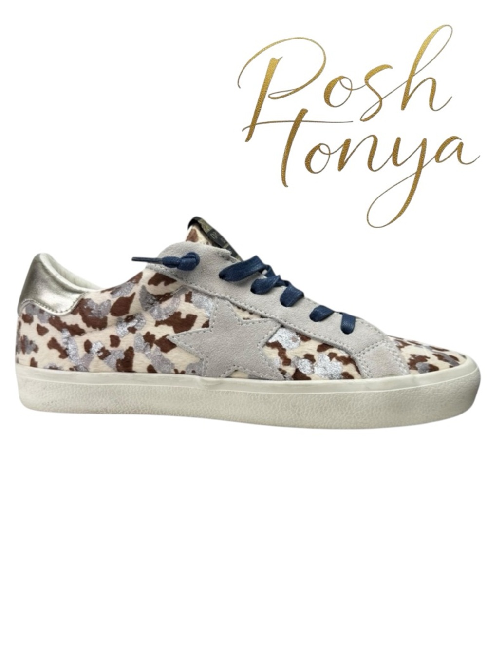 Vintage Havana Leopard Calf Hair Sneakers Generation Y2K Preppy Size 10